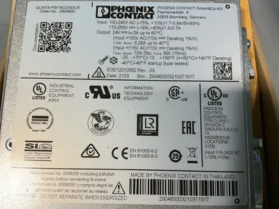 Used 2021 PHOENIX CONTACT QUINT4PS/1AC/24DC/5 DIN Rail Power Supplies Ohio US | HGR 24 #1549593