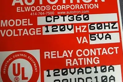 Elwood Autotron CPT360 120V 60Hz Relay Module Loc4C22