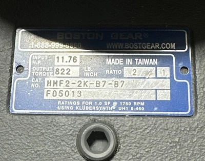 NEW BOSTON GEAR HMF2-2K-B7-B7