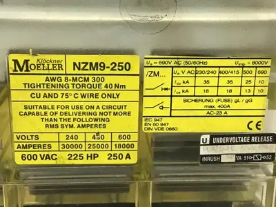 USED MOELLER NZM9-250 / DISCONNECT