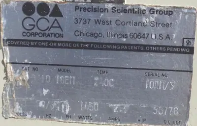 USED PRECISION SCIENTIFIC 18EM
