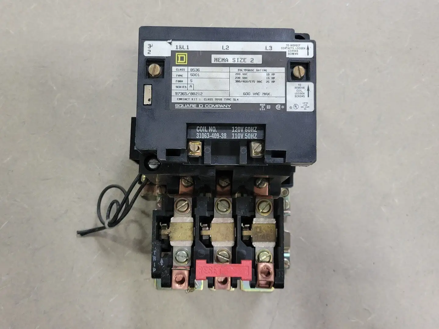 USED SQUARE D 8536SDO1V02S