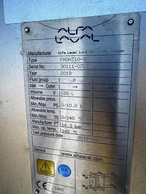 USED 2019 ALFA LAVAL STERITHERM PHE 27,000 KG/HR