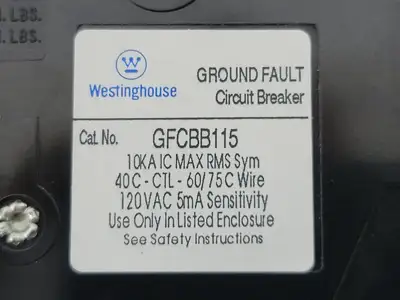 USED WESTINGHOUSE GFCBB115
