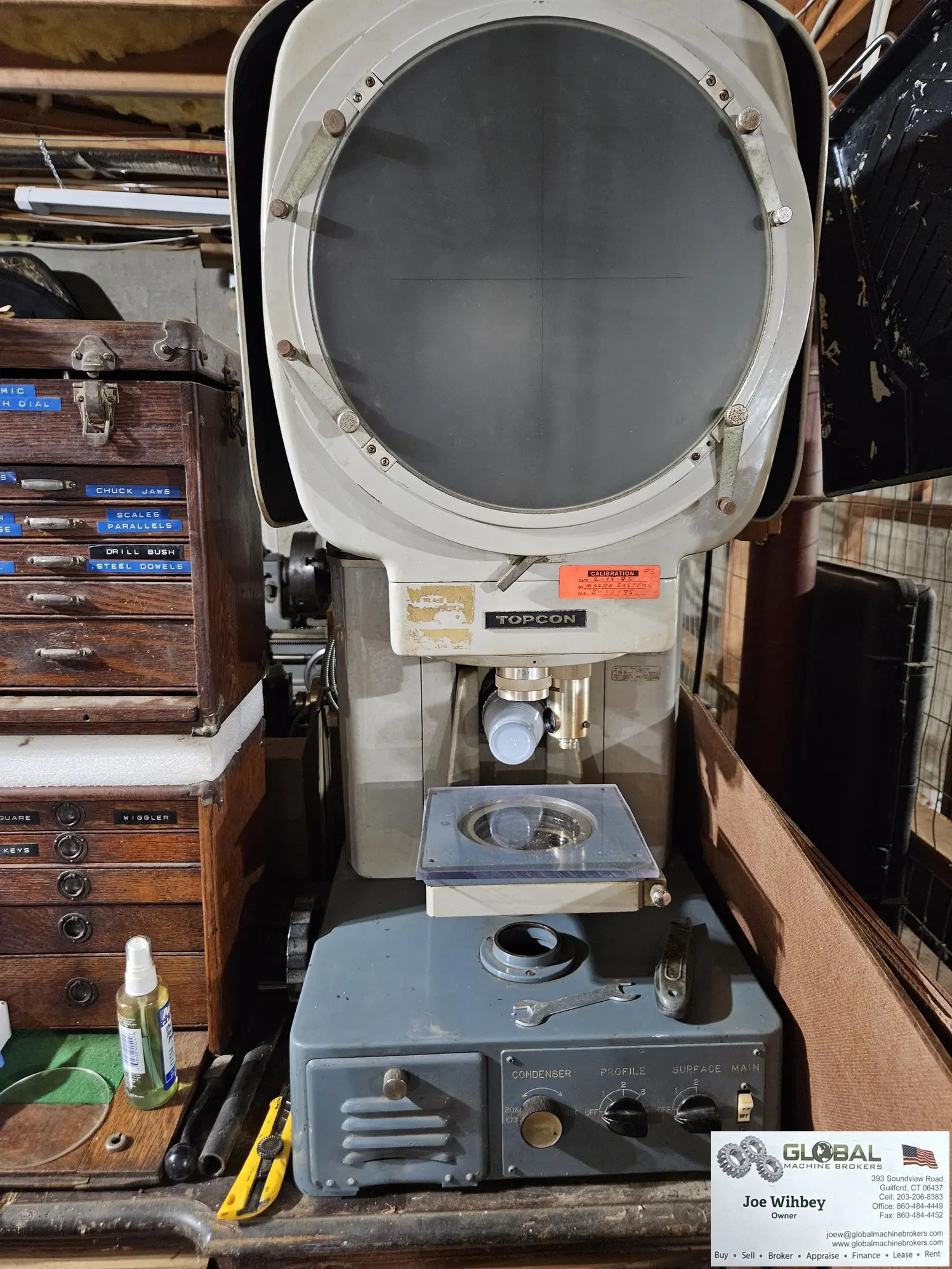 Topcon 14" Optical Comparitor w/ Adjustable Settings