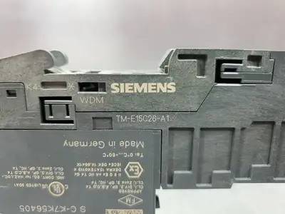 USED Siemens Simatic S7 6ES7138-4DF01-0AB0 TX/RX Module w/TM-E15C26-A1 Base