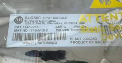 NEW ALLEN BRADLEY 1746-IV16 INPUT MODULE SER. C 1746IV16