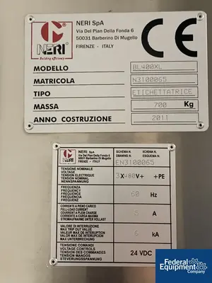 USED Marchesini Neri SpA BL400XL Labeler