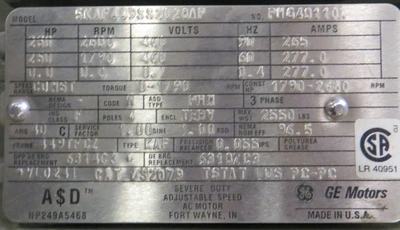 General Electric 250 HP Motor AC | Perry Equipment (6)