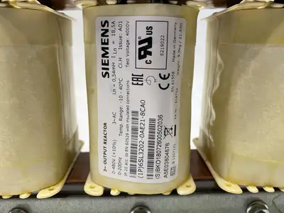 USED SIEMENS SINAMICS OUTPUT REACTOR 380-480V 18.5A