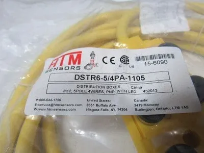 HTM DSTR6-5/4PA-1105 Distribution Box Assembly M12 5 Pole 4 Wires PNP W/LED