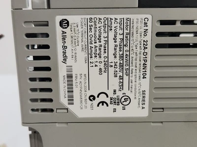 USED Allen-Bradley 22A-D1P4N104
