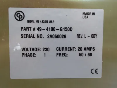 Chicago Pneumatic 49-4100-G150D Tool Controller Module Rev L-ODY Used