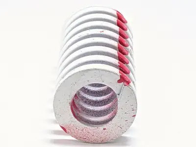 New | in-Stock ASSOCIATED SPRING RAYMOND RED / PAINTED WHITE DIE SPRING 1” X 2” Taps & Dies | Maverick Industrial Sales #1117661