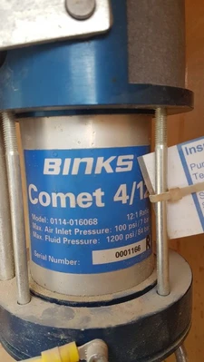 Binks Comet 4/12 In Wooden Cabinet