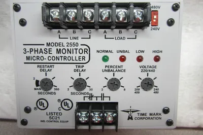 NEW TIME MARK 98A00669-01 3 PHASE MONITOR MODEL 2550 98A006901
