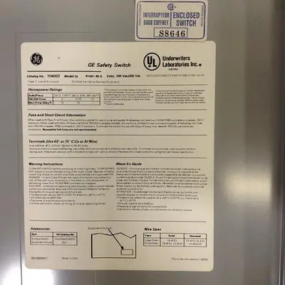 USED GENERAL ELECTRIC / GE TH4322
