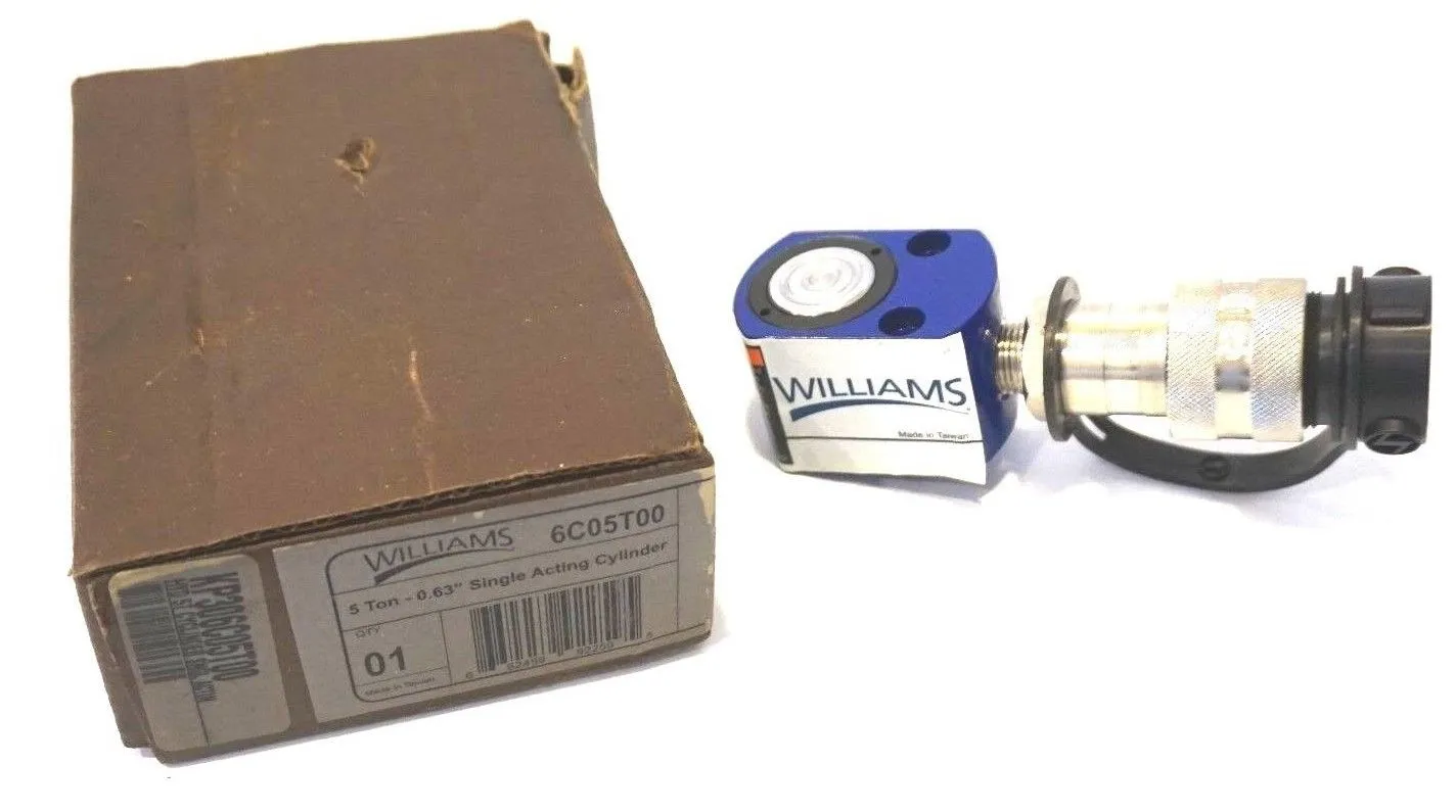 NEW WILLIAMS 6C05T00 SINGLE ACTING CYLINDER 5 TON-0.63"