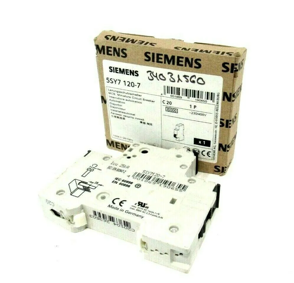 LOT OF 2 NEW SIEMENS 5SY7 120-7 CIRCUIT BREAKERS 5SY71207