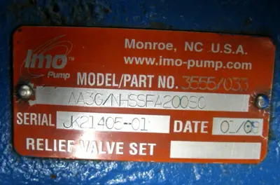 NEW IMO Pump AA3G/NHSSFA200SC