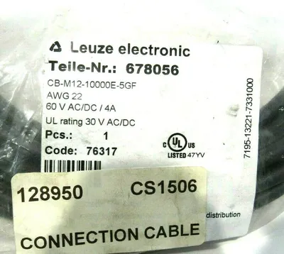 NEW LEUZE CB-M12-10000E-5GF CONNECTION CABLE CBM1210000E5GF