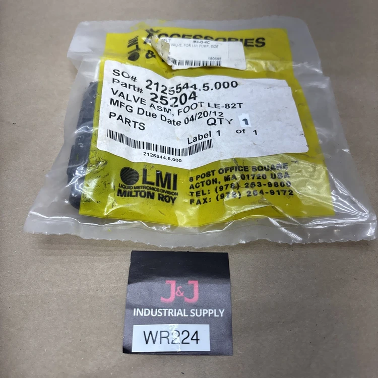 New | in-Stock LMI LIQUID METRONICS 25204 Valves/Fittings Indiana US | J&J Industrial Supply #532480