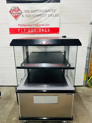 Custom Deli Inc DILW4H 2 Shelf Hot Food Merchandiser Heated Display Refurbished