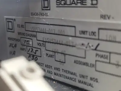 USED SQUARE D MODEL 6