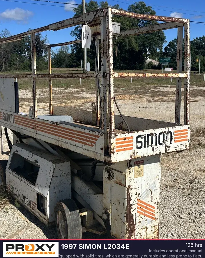 Used 1997 SIMON L2034E Scissor Lifters North Carolina US | Proxy Equipment #1379549