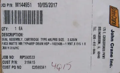 NEW JOHN CRANE M144951 SEAL ASSEMBLY 2.625" 48LPRS HSP-1022435-1