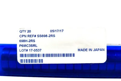 LOT OF 20 NEW UNBRANDED 698H-2RS P6MC3SRL BALL BEARINGS